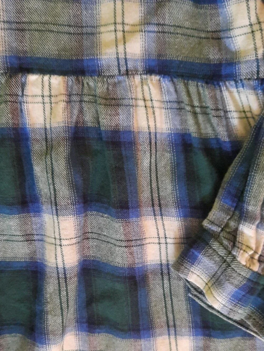 XXL 14 16 GAP Plaid Dress in Blue, Green & White Kids Girls Winter Wear Cottage